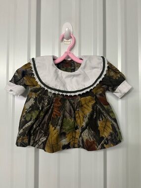 Infant Girls Camo Prairie Top Rustic Woodland Baby Blouse Cottagecore Chic